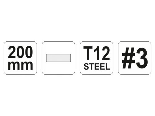YATO Lapos reszelő 200 mm / #3 finom