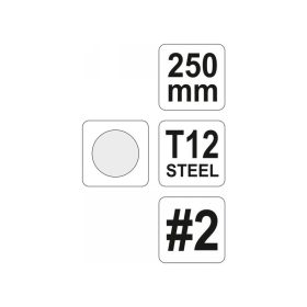 YATO Kerek reszelő 250 mm / #2 közepes