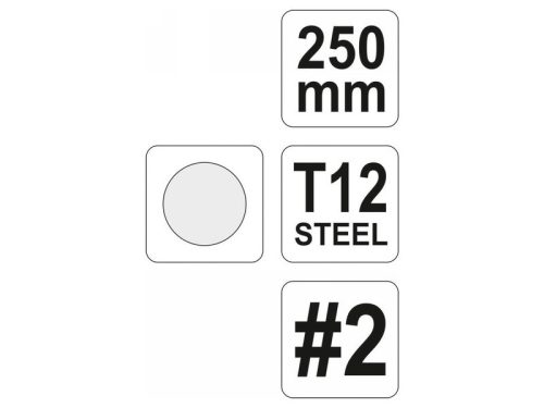YATO Kerek reszelő 250 mm / #2 közepes