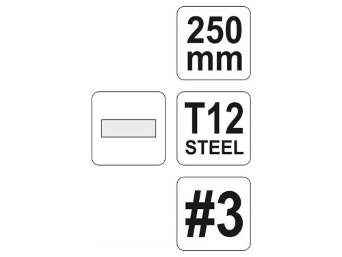 YATO Lapos reszelő 250 mm / #3 finom