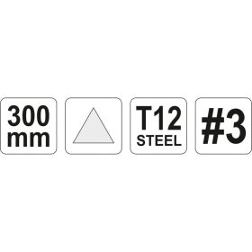 YATO Háromszög reszelő 300 mm / #3 finom