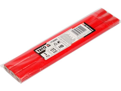 YATO Ácsceruza 175 mm fára piros (3 db)