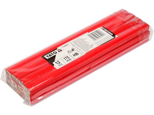YATO Ácsceruza 175 mm fára piros (12 db)