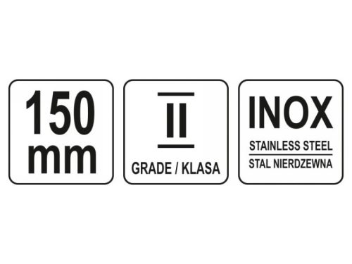YATO Vonalzó inox 150 mm