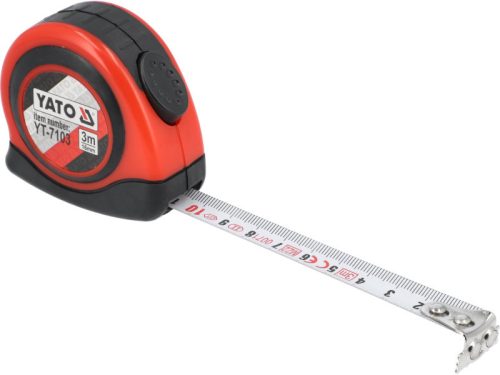YATO Mérőszalag 3 m x 16 mm, mágneses, nylon bevonatú