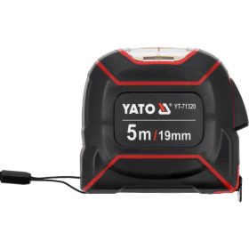 YATO Mérőszalag felső nyílással 5 m x 19 mm gumírozott