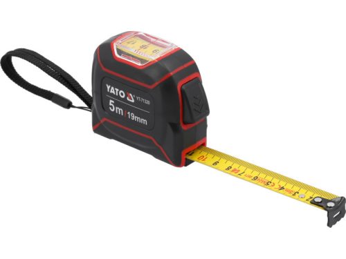 YATO Mérőszalag felső nyílással 5 m x 19 mm gumírozott
