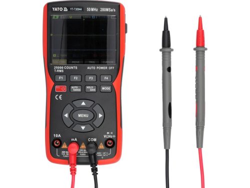 YATO 3 in 1 oszcilloszkóp multiméter funkcióval 280 Msa/A 50 Mhz