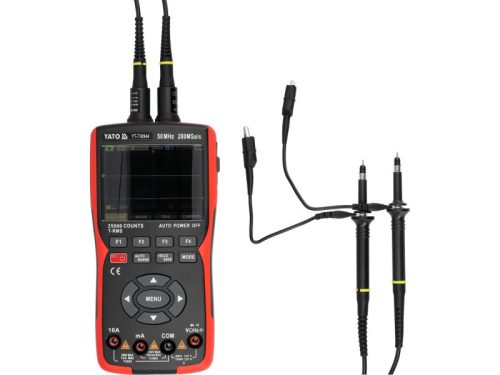 YATO 3 in 1 oszcilloszkóp multiméter funkcióval 280 Msa/A 50 Mhz