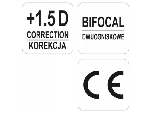 YATO Bifokális védőszemüveg +1,5 víztiszta