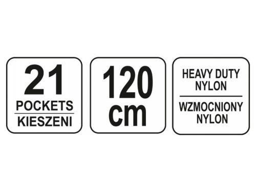 YATO Szög és szerszámtartó övtáska 21 zsebes