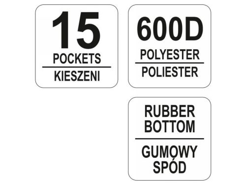 YATO Szerszámtáska 15 zsebes