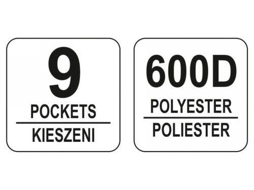 YATO Szerszámtáska csővázas 9 zsebes