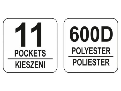 YATO Szerszámtáska csővázas 11 zsebes