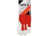 YATO Munkavédelmi kesztyű 8-as bőr-pamut piros