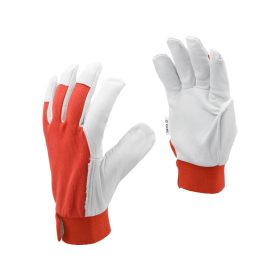 YATO Munkavédelmi kesztyű 9-es bőr-pamut piros