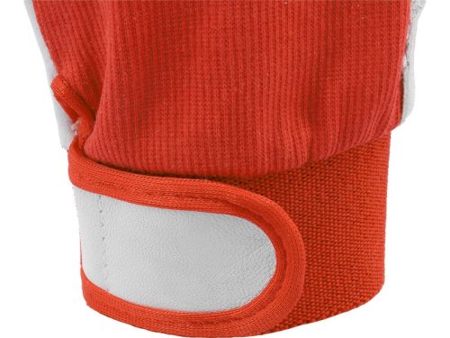 YATO Munkavédelmi kesztyű 9-es bőr-pamut piros