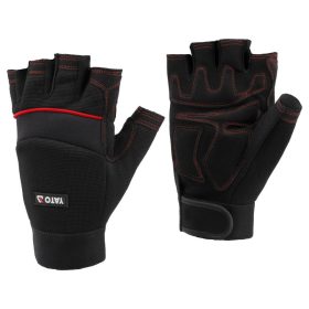 YATO Munkavédelmi kesztyű ujjvég nélküli 8-as fekete