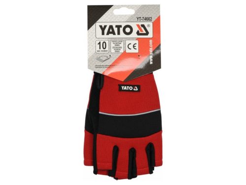 YATO Munkavédelmi kesztyű ujjvég nélküli 10-es
