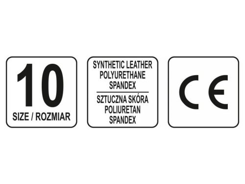 YATO Munkavédelmi kesztyű ujjvég nélküli 10-es