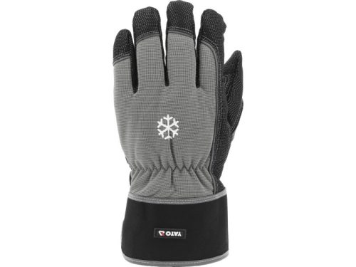 YATO Szerelőkesztyű bélelt erősített 10-es szürke