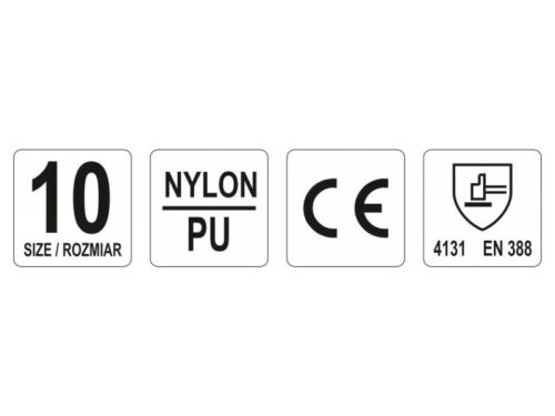 YATO Szerelőkesztyű (mártott SZÜRKE) 10-es