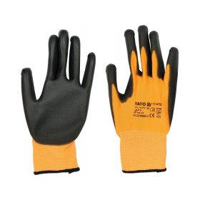 YATO Munkavédelmi kesztyű PU mártott 10-es