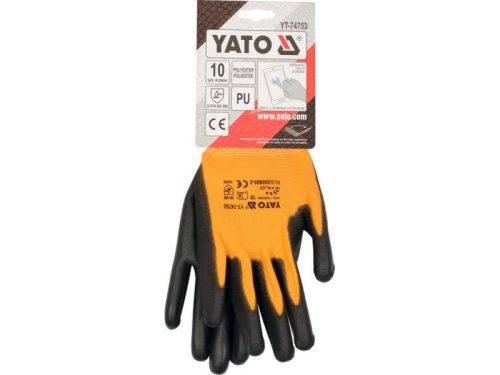YATO Munkavédelmi kesztyű PU mártott 10-es
