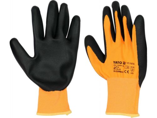 YATO Munkavédelmi kesztyű nitril mártott 9-es