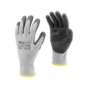 YATO Munkavédelmi kesztyű PU mártott 10-es vágásbiztos