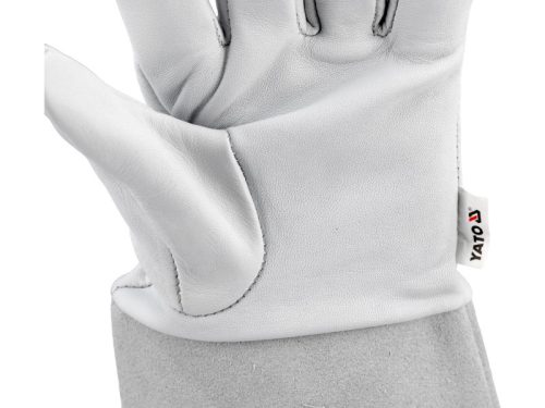 YATO Munkavédelmi hegesztő kesztyű 10-es bőr fehér