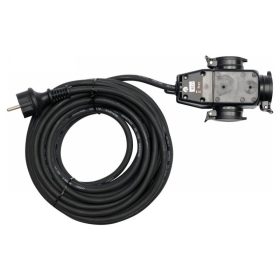   YATO Hosszabbító lengőkábel gumiszigetelt 3 dugalj 10 m 3 x 1,5 mm2