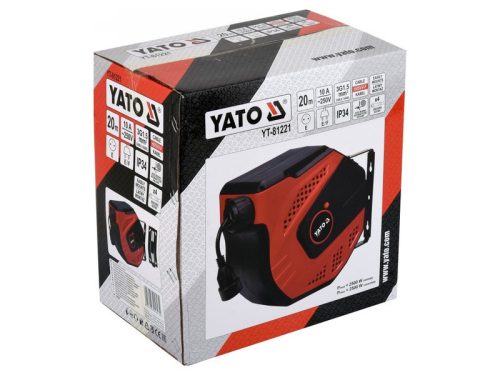 YATO Automata kábeldob falra szerelhető 20 m 3 x 1,5 mm2