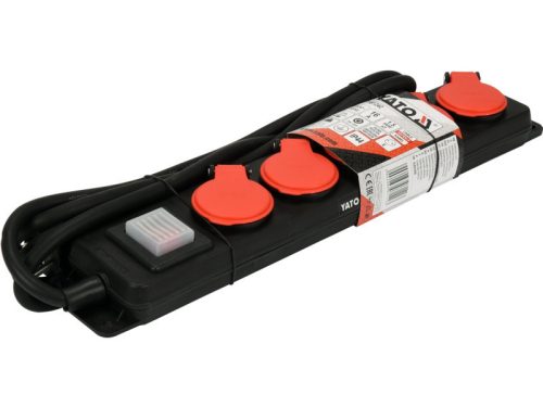 YATO Elektromos hosszabbító 5-ös elosztó 3 m 3 x 1,5 mm2