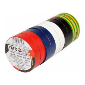   YATO Szigetelőszalag 12 x 0,13 mm x 10 m öt színű (10 db)