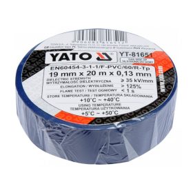 YATO Szigetelőszalag 19 x 0,13 mm x 20 m kék