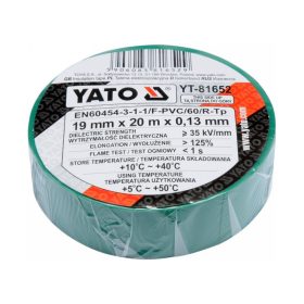 YATO Szigetelőszalag 19 x 0,13 mm x 20 m zöld