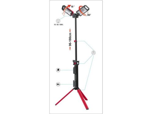 YATO Akkus állványos LED dupla reflektor 5000 lm