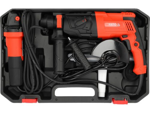 YATO Erőcsomag ( Fúrókalapács SDS plus és Sarokcsiszoló 125 mm 750 W )