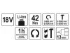 YATO Akkus ütvefúró-csavarozó 42 Nm szénkefe nélküli 18 V Li-Ion (akku és töltő nélkül)