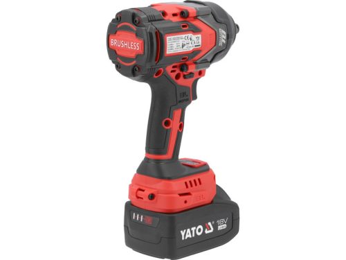 YATO Akkus ütvecsavarozó 1/2" 1200 Nm szénkefe nélküli 18 V (1 x 4,0 Ah akku + töltő)