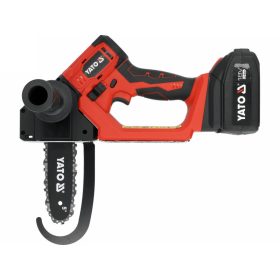   YATO Ács láncfűrész szénkefe nélküli 127 mm 5" 18 V ( 4 Ah akkuval + töltővel )