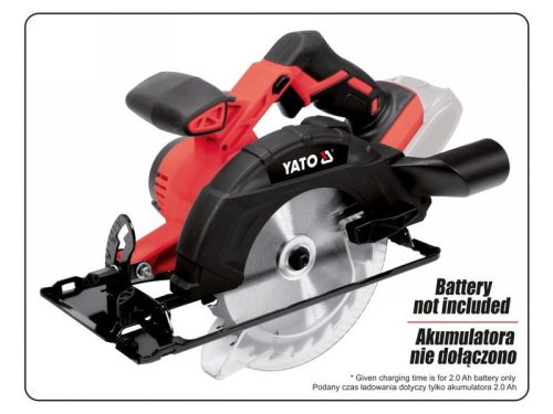 YATO Akkus körfűrész 165 mm 18 V Li-Ion (akku és töltő nélkül)