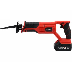   YATO Szablyafűrész szénkefe nélküli 18 V ( 1 x 4 Ah akkumu + töltő )