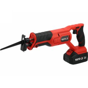   YATO Szablyafűrész szénkefe nélküli 18 V ( 1 x 4 Ah akkumu + töltő )