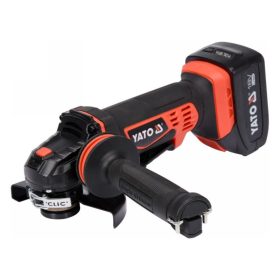   YATO Akkus sarokcsiszoló 125 mm 18 V Li-Ion (2 x 3,0 Ah akku + töltő)