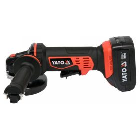   YATO Akkus sarokcsiszoló 125 mm 18 V Li-Ion (2 x 3,0 Ah akku + töltő)