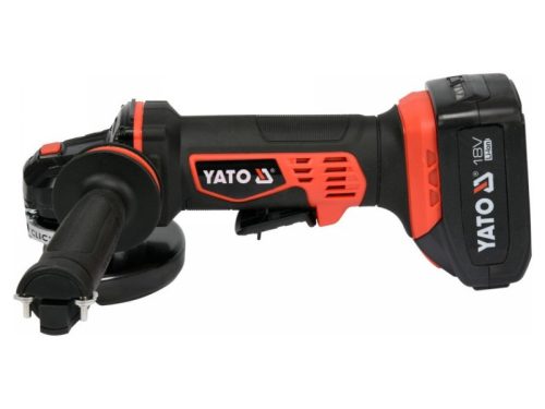 YATO Akkus sarokcsiszoló 125 mm 18 V Li-Ion (2 x 3,0 Ah akku + töltő)