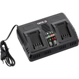   YATO Intelligens dupla akkumulátor töltő gépekhez 4,0 A 18 V