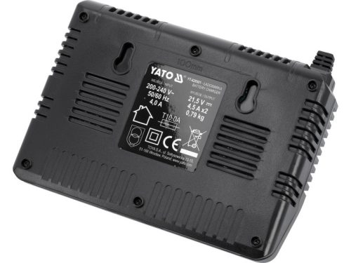 YATO Intelligens dupla akkumulátor töltő gépekhez 4,0 A 18 V